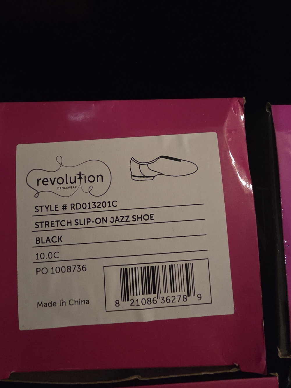 Revolution Stretch Slip-On Jazz Shoe - Black
